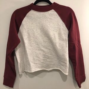 Stand Up Collar Crew Neck Sweatshirt